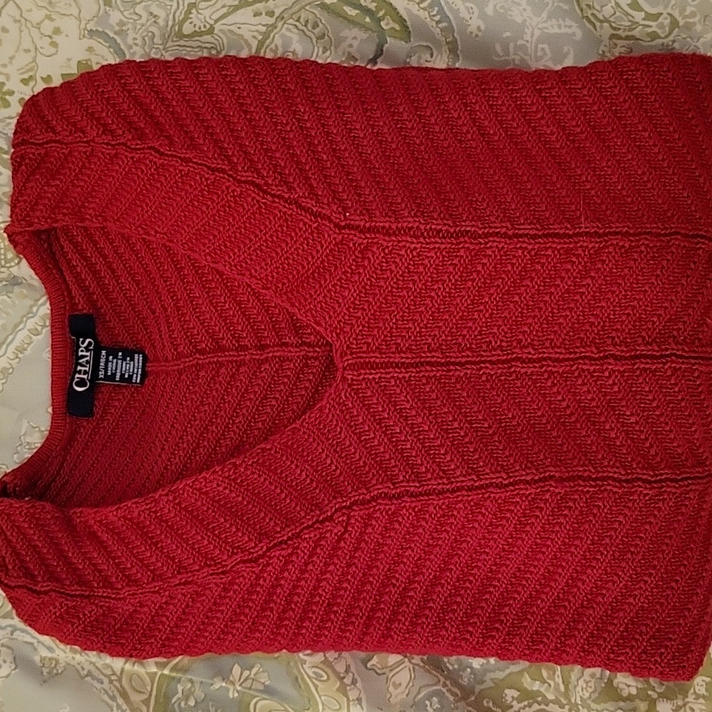 CHAPS Textured V-neck Sweater